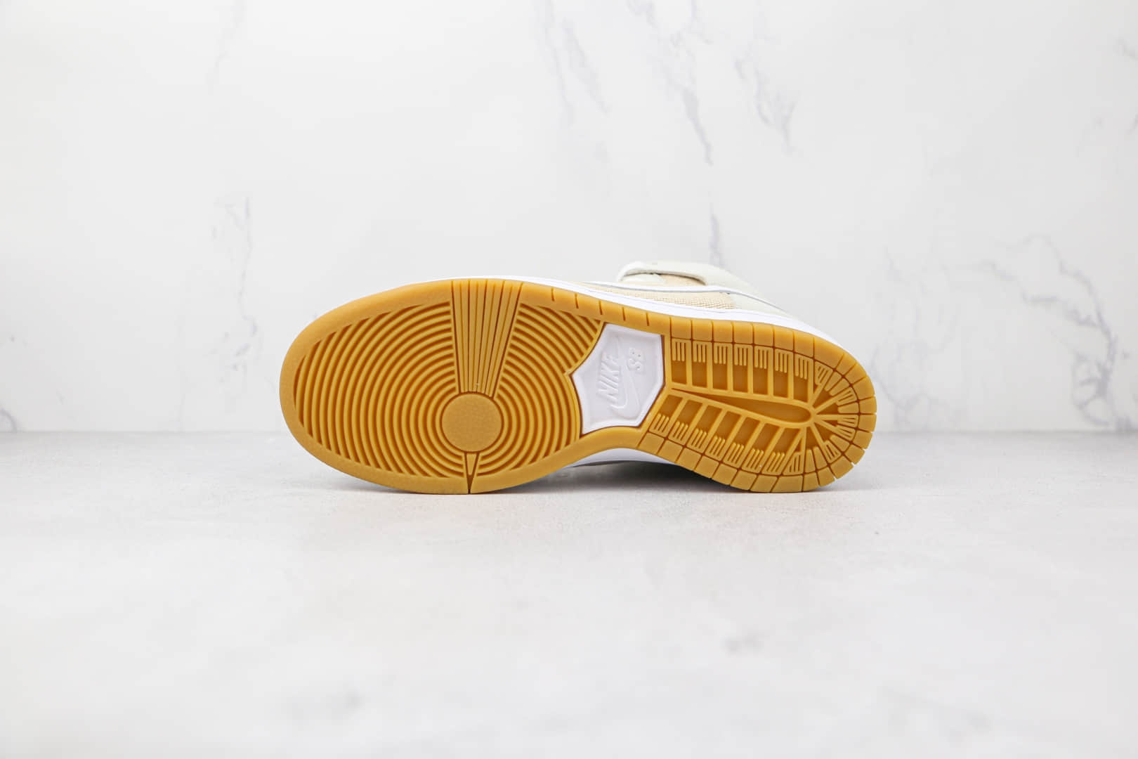 耐克Nike SB Dunk High Unbleached Pack纯原版本高帮SB DUNK布面白黄亚麻色板鞋原档案数据开发 货号：DA9626-100
