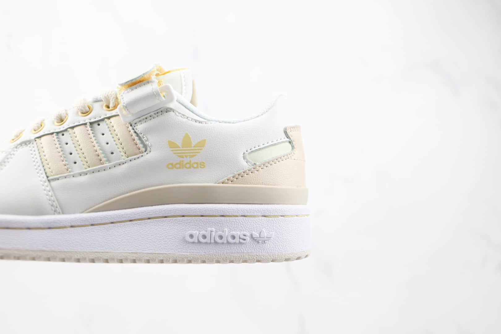 阿迪达斯adidas Originals Forum RX纯原版本三叶草魔术贴浅米白色复古板鞋原档案数据开发 货号：GW4920