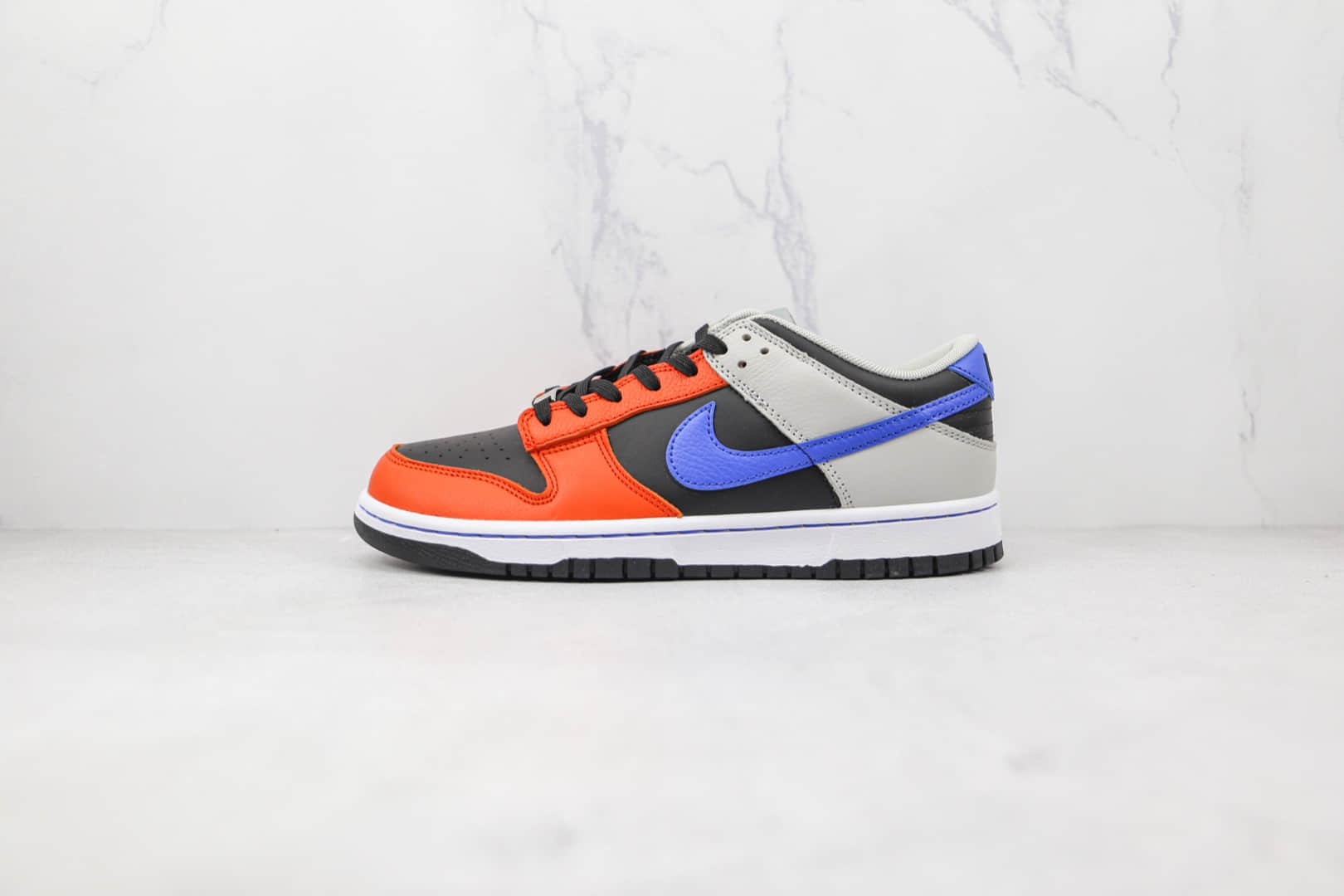 耐克Nike Dunk Low EMB Knicks x NBA联名款纯原版本低帮DUNK黑蓝灰橙色彩色拼接板鞋原盒原标 货号：DD3363-002