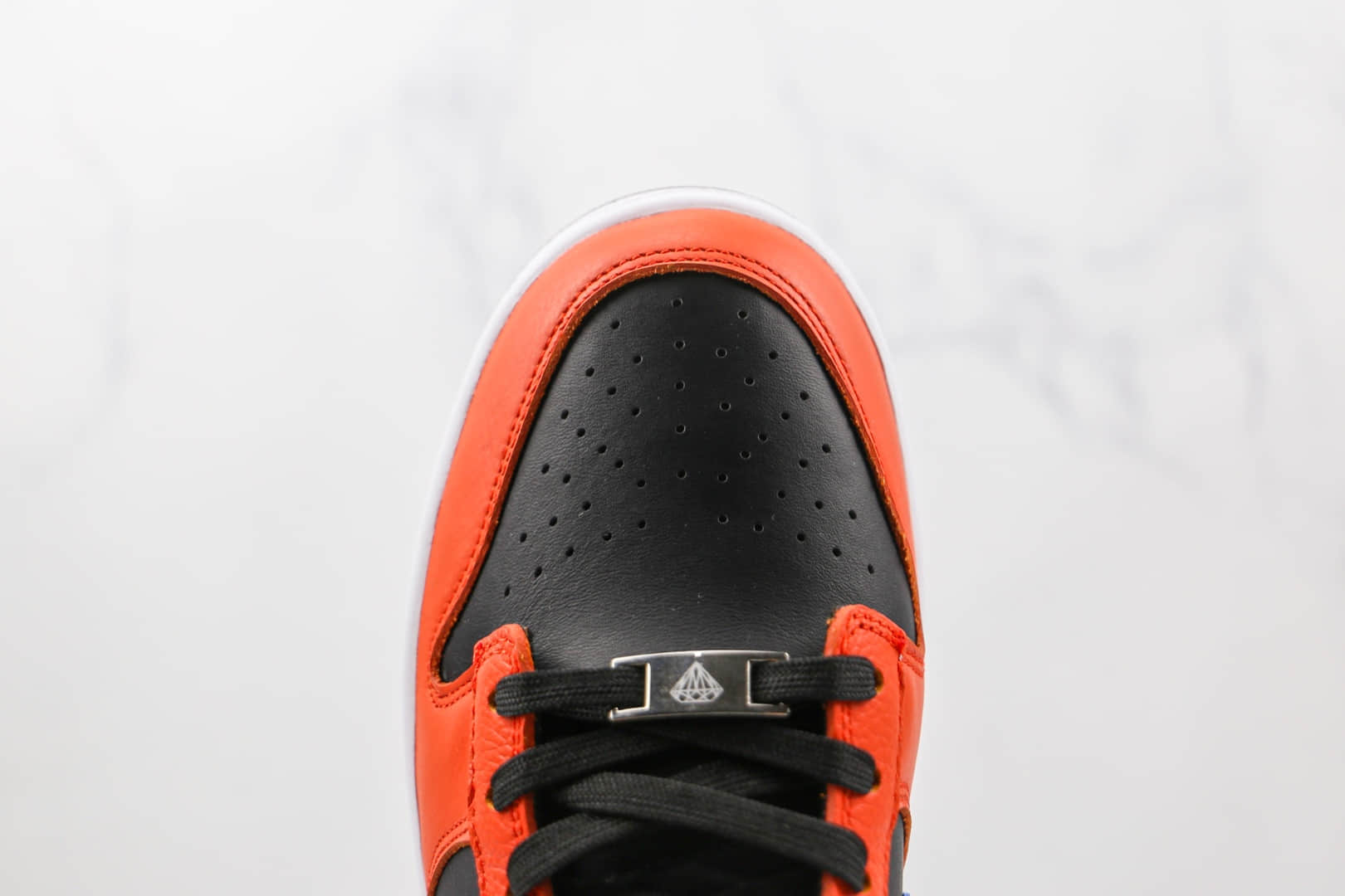 耐克Nike Dunk Low EMB Knicks x NBA联名款纯原版本低帮DUNK黑蓝灰橙色彩色拼接板鞋原盒原标 货号：DD3363-002