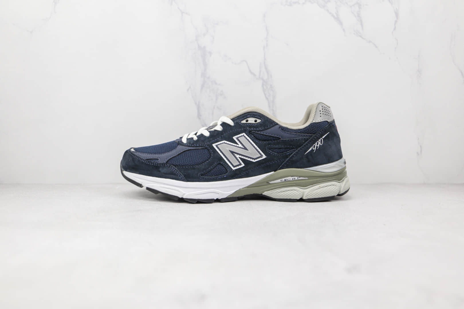 新百伦NEW BALANCE 990V3纯原版本蓝黑色NB990V3复古老爹鞋原楦头纸板打造 货号：M990NB3