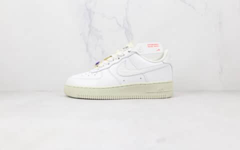 耐克Nike Air Force 1纯原版本低帮空军一号白色小配饰钻石板鞋内置气垫 货号：DN5463-100