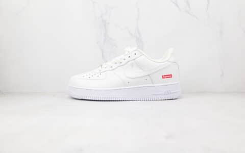 耐克Nike Air Force 1 x supreme联名款纯原版本低帮空军一号白色板鞋原楦头纸板打造 货号：CU9225-100