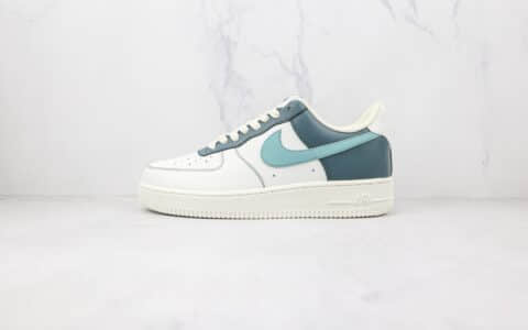 耐克Nike Air Force 1纯原版本低帮空军一号皮面白绿拼色板鞋内置气垫　货号：LT0226-301