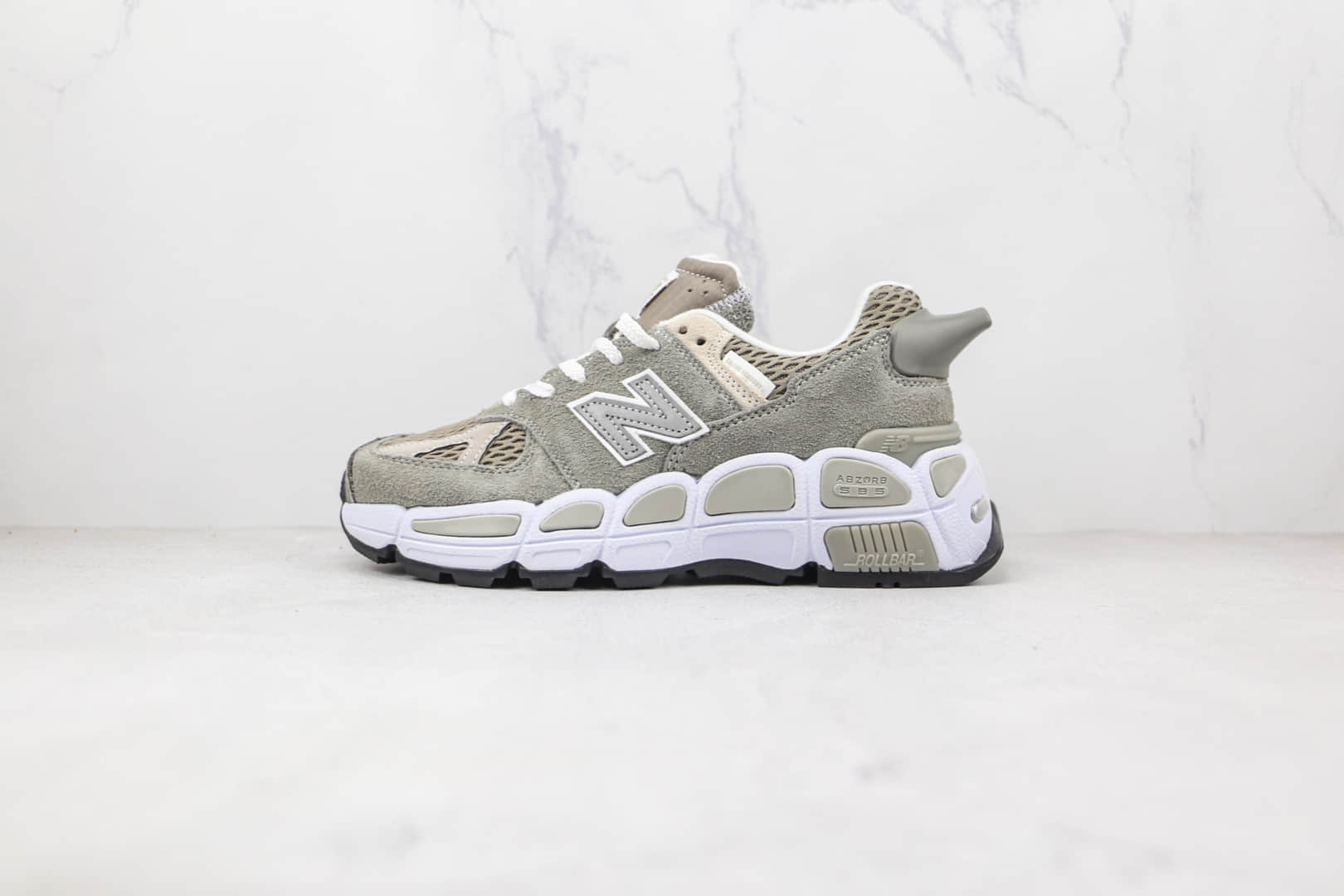 新百伦New Balance 574 Yurt x Salehe Bembury联名款纯原版本灰色NB574慢跑鞋原楦头纸板打造 货号：MS574YSC