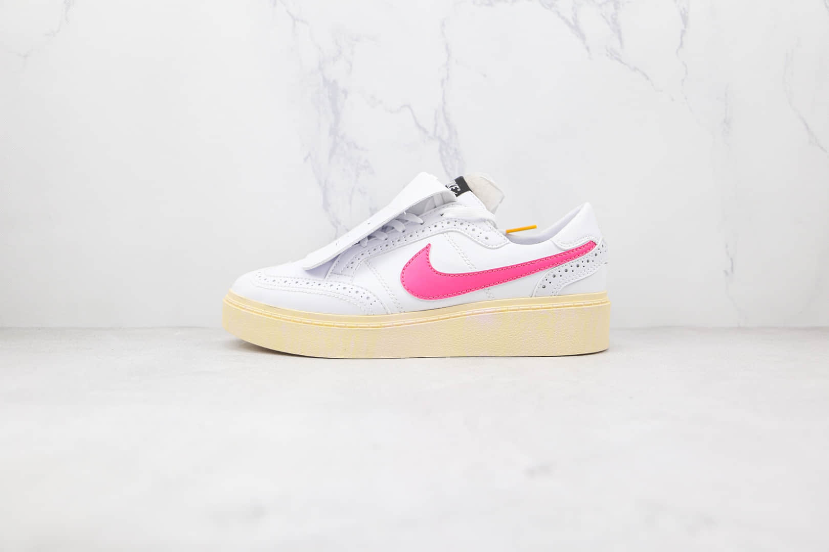 耐克Nike Kwondo 1 x PEACEMINUSONE公司级版本权志龙联名款3.0鸳鸯白粉白蓝小雏菊皮鞋原盒原标 货号：DH2482-101