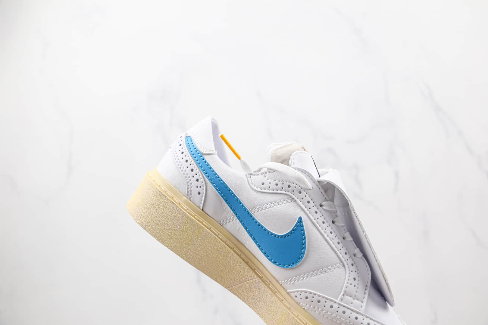 耐克Nike Kwondo 1 x PEACEMINUSONE公司级版本权志龙联名款3.0鸳鸯白粉白蓝小雏菊皮鞋原盒原标 货号：DH2482-101
