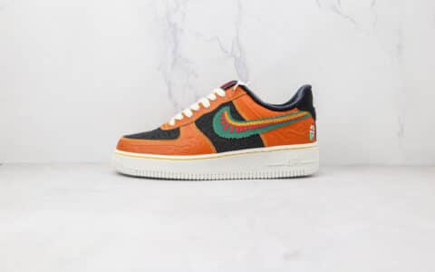 耐克Nike Air Force 1 Low Siempre Familia纯原版本低帮空军一号亡灵节雕刻印花水珠玛雅风情花纹板鞋内置气垫 货号：DO2157-816