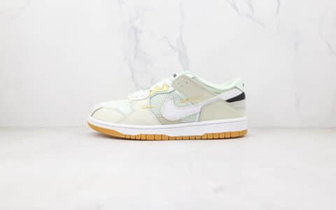 耐克Nike Dunk Low纯原版本低帮DUNK米白色缝合怪板鞋内置气垫 货号：DB0500-100