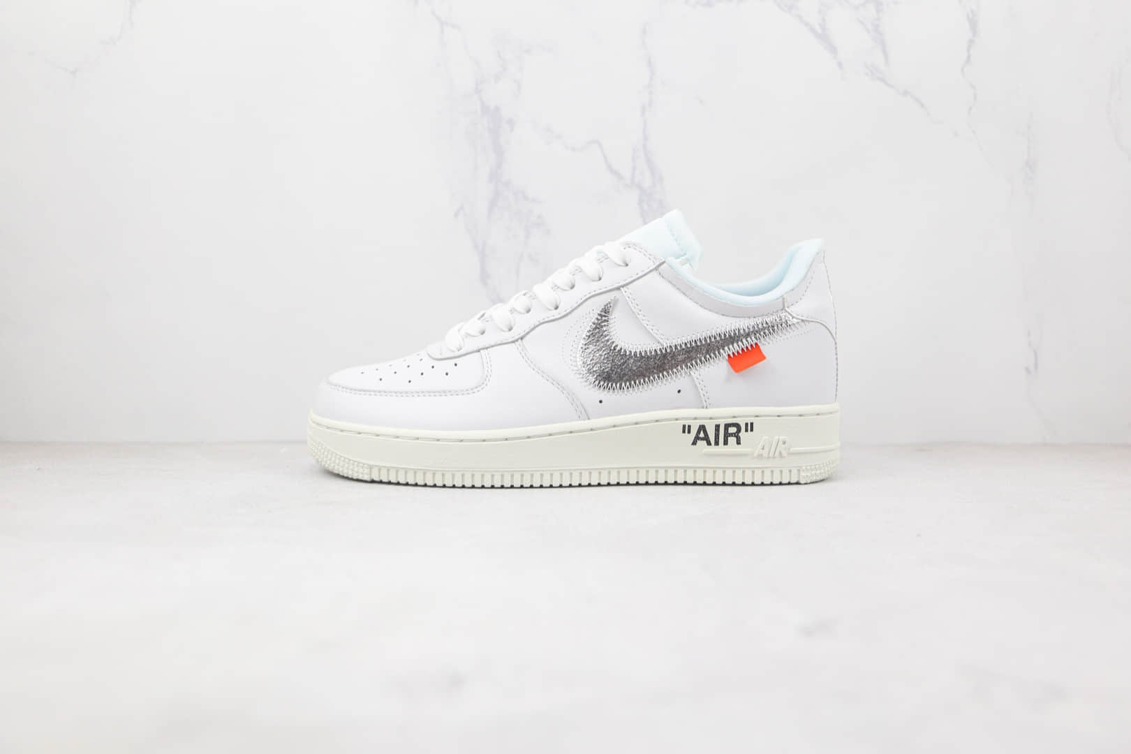耐克Nike AirForce 1 Low Virgil Abloh x OFF WHITE联名款纯原版本低帮空军一号白色板鞋原档案数据开发 货号：AO4297-100