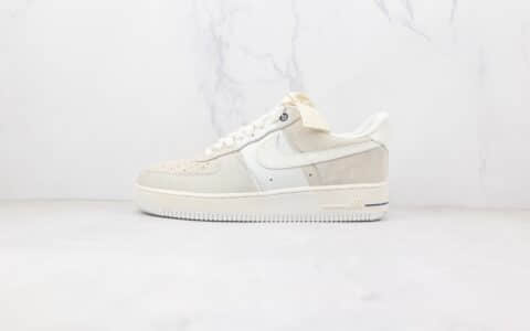 耐克Nike Air Force 1纯原版本低帮空军一号白浅灰色麂皮板鞋原盒原标 货号：DM8871-111