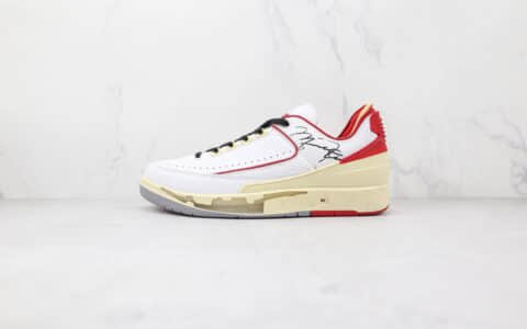 乔丹Air Jordan 2 Low SP x Off-White联名款纯原版本白红芝加哥配色篮球鞋原档案数据开发 货号：DJ4375-106