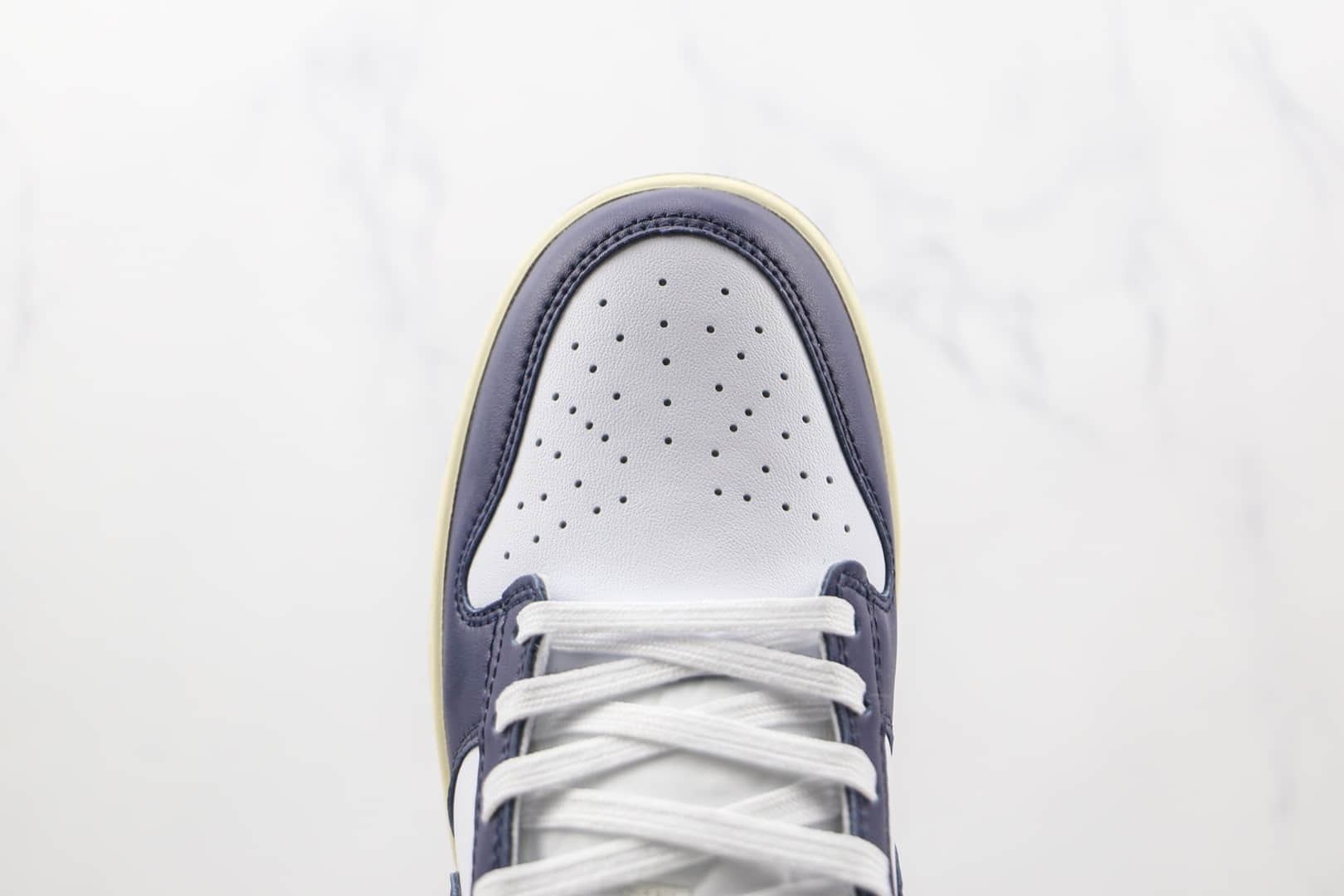 耐克Nike Dunk Low Navy Blue纯原版本低帮DUNK海军蓝白蓝色板鞋原楦头纸板打造 货号：DD1503-115