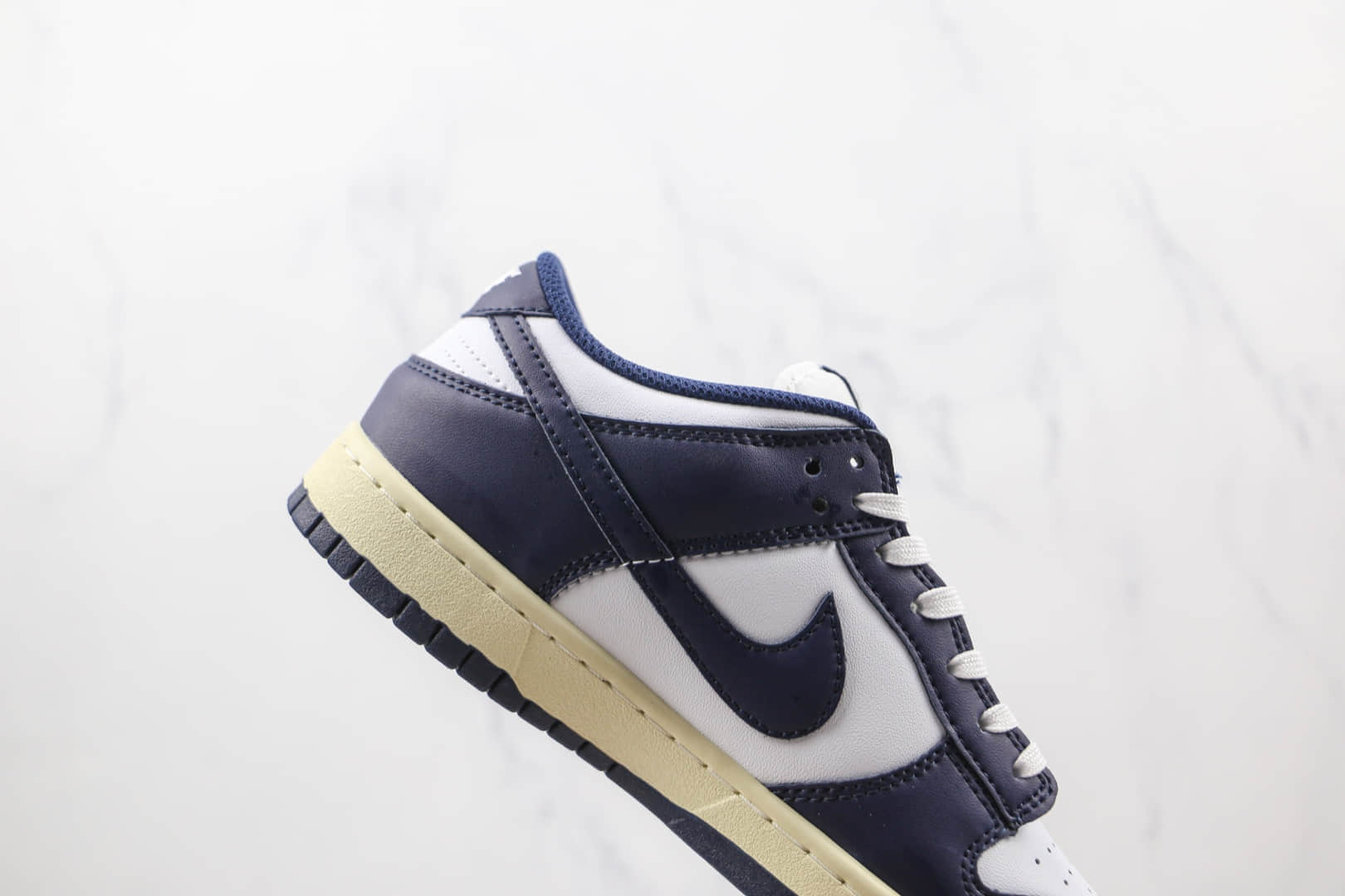 耐克Nike Dunk Low Navy Blue纯原版本低帮DUNK海军蓝白蓝色板鞋原楦头纸板打造 货号：DD1503-115