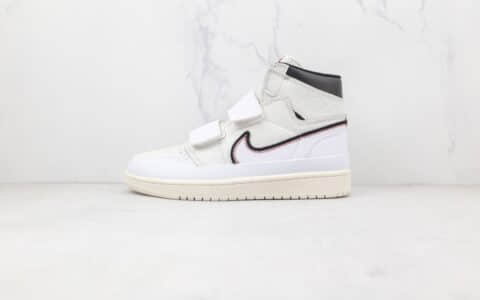 乔丹Air Jordan 1 Retro High Double Strap纯原版本高帮AJ1魔术贴白黑色板鞋原档案数据开发 货号：AQ7924-101