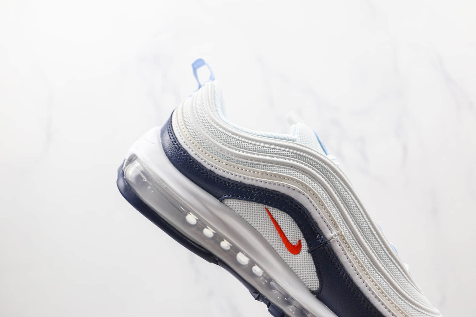 耐克NIKE Air Max 97纯原版本白蓝色子弹头Max97气垫鞋原档案数据开发 货号：DM2824-100