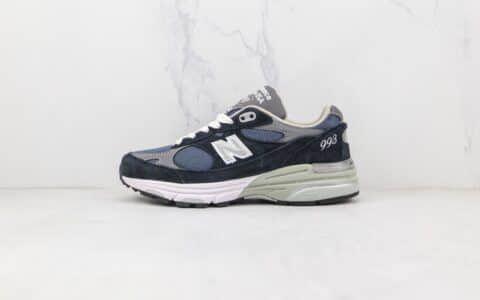 新百伦New Balance in USA MR993GL纯原版本灰蓝色NB993复古慢跑鞋原楦头纸板打造 货号：MR993NV