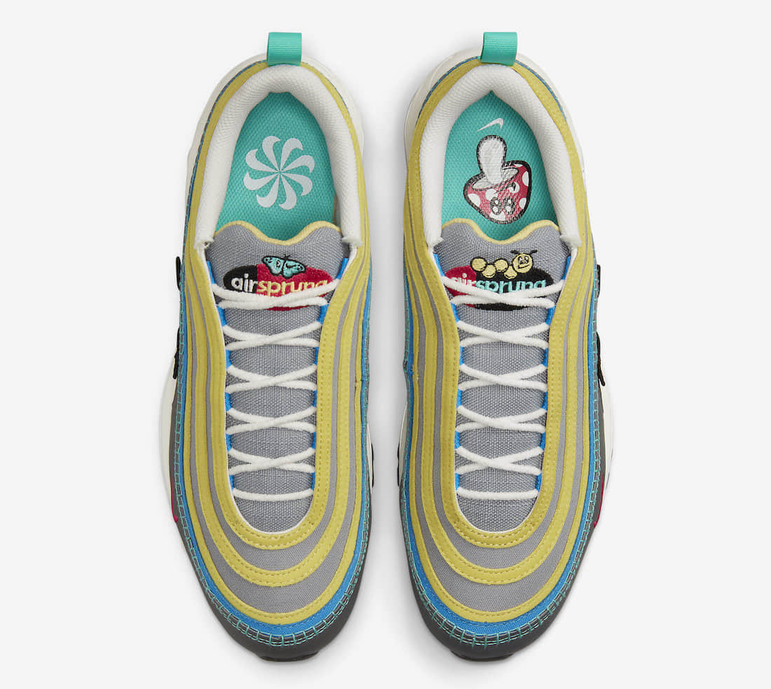 当复古跑鞋遇上卡通毛毛虫！这双Air Max 97太可爱！ 货号：DH4759-001