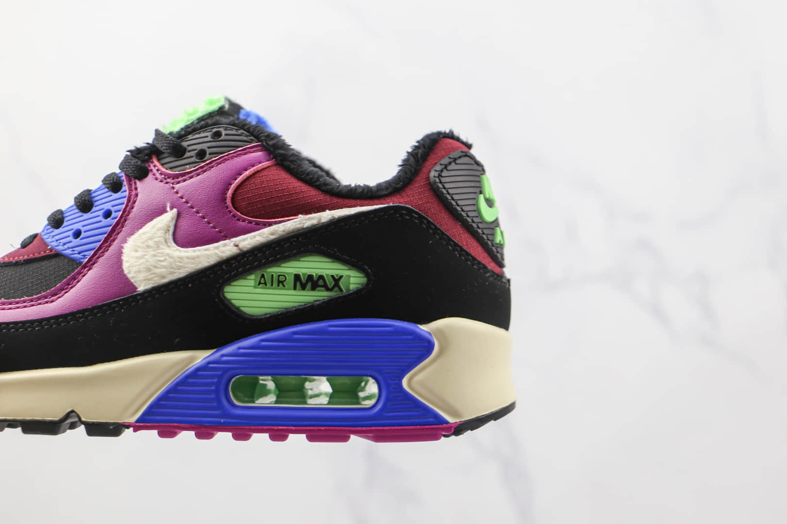 耐克Nike Air Max 90纯原版本黑粉色Max90气垫鞋原楦头纸板打造 货号：CT1891-500