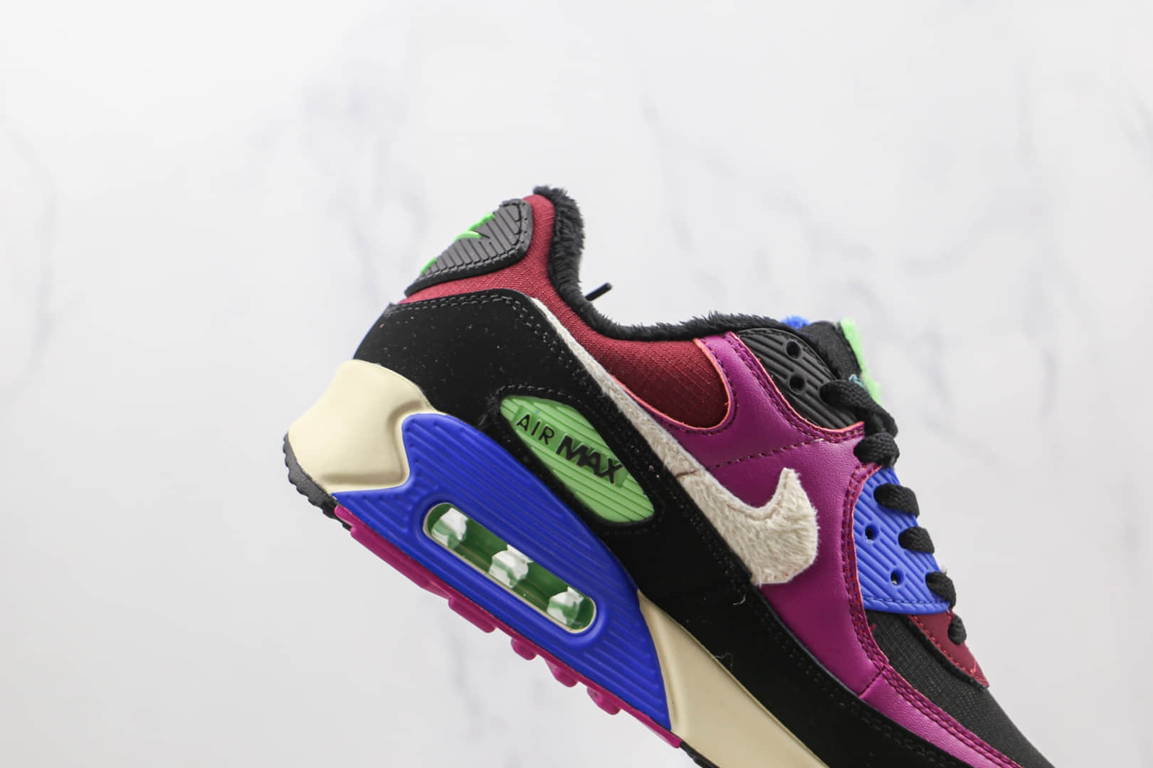 耐克Nike Air Max 90纯原版本黑粉色Max90气垫鞋原楦头纸板打造 货号：CT1891-500