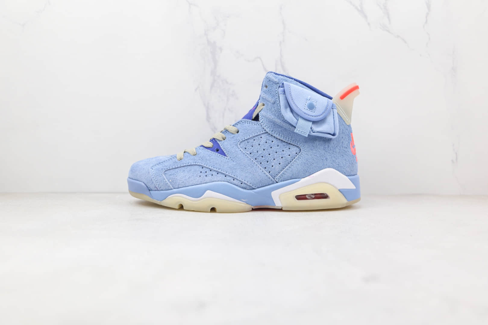 乔丹Air Jordan 6 x Travis Scott联名款纯原版本天蓝色AJ6篮球鞋原档案数据开发 货号：DH0690-400