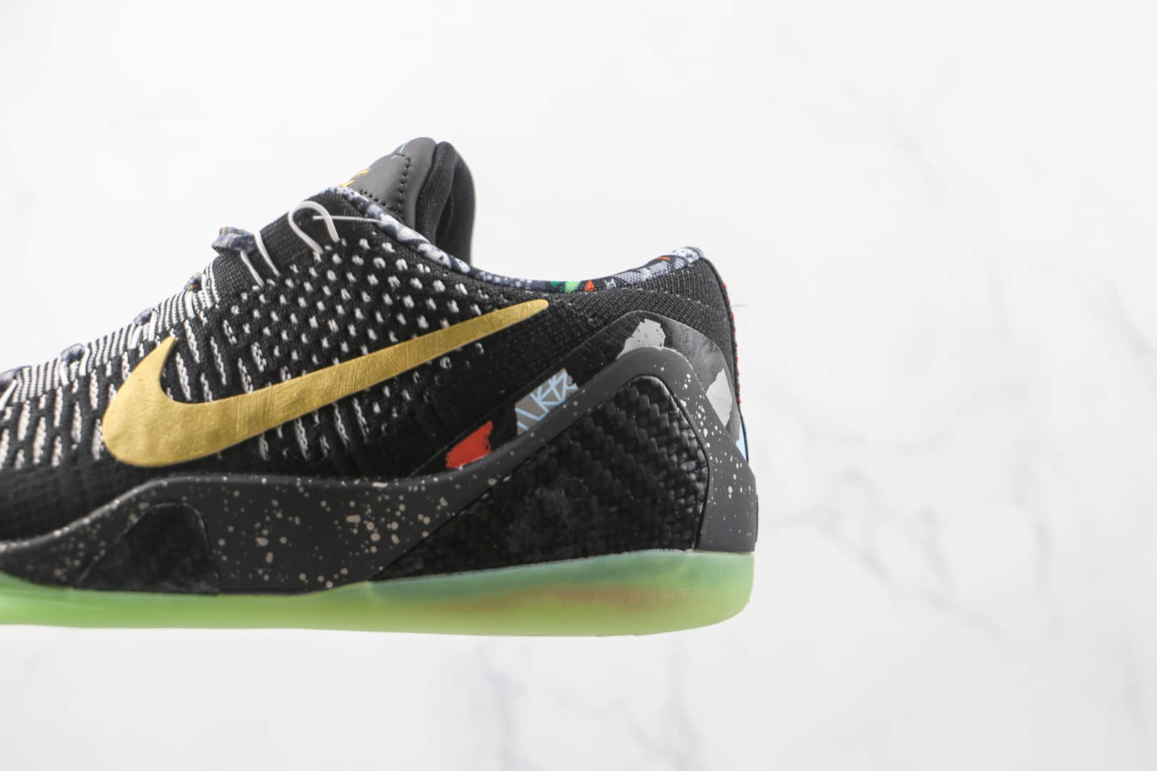 耐克Nike Zoom Kobe IX纯原版本科比9代编织黑绿色篮球鞋支持实战 货号：630847-002