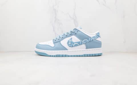 耐克Nike SB Dunk Low纯原版本低帮DUNK白蓝色LV印花板鞋原档案数据开发 货号：DH4401-101