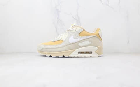 耐克Nike Air Max 90纯原版本米黄色麂皮Max90气垫鞋原盒原标 货号：DC5271-737