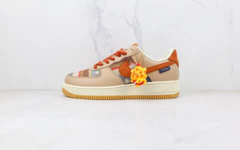 耐克Nike Air Force 1’07 Low纯原版本低帮空军一号虎年限定金虎贺岁羊毛条纹板鞋内置气垫 货号：CW2288-686