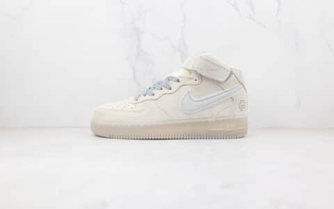 耐克Nike Air Force 1‘07 Mid纯原版本中帮空军一号卫冕冠军米色板鞋原盒原标 货号：GB0902-112