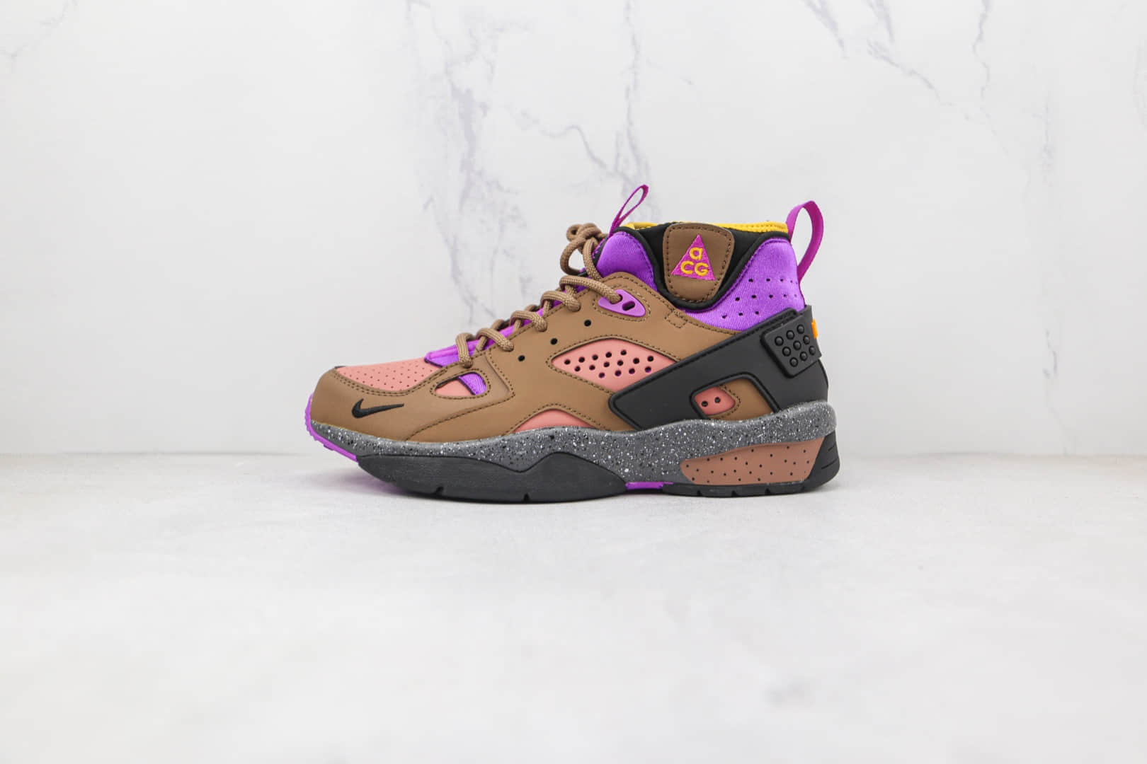 耐克Nike ACG Air Mowabb OG Rattan Birch纯原版本卡其棕紫色ACG户外徒步鞋原盒原标 货号：DC9554-201