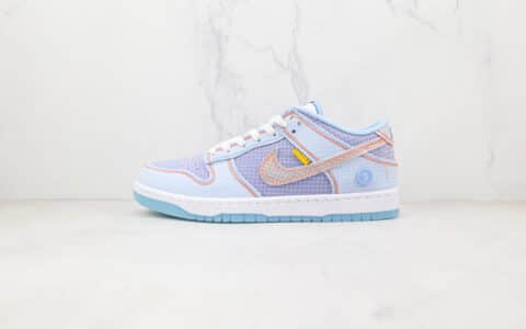 耐克Nike Dunk Low x Union联名款纯原版本低帮DUNK紫金湖人缝线网格网面板鞋内置气垫 货号：DJ9649-400