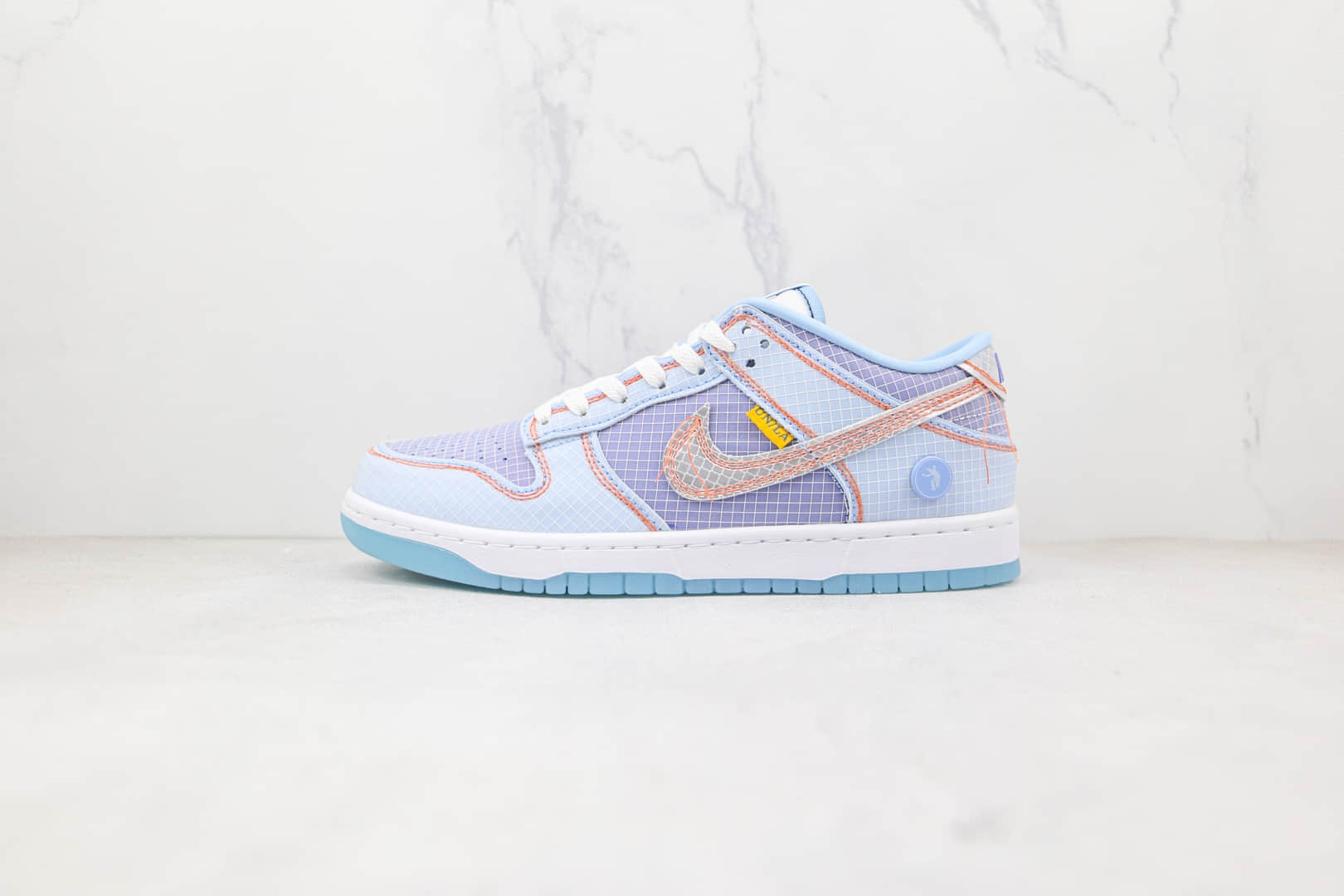 耐克Nike Dunk Low x Union联名款纯原版本低帮DUNK紫金湖人缝线网格网面板鞋内置气垫 货号：DJ9649-400