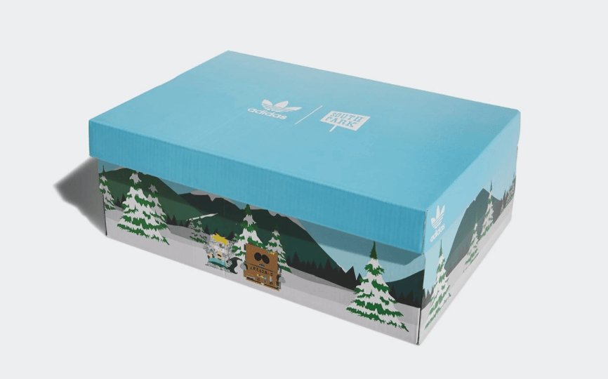 卡通机器人鞋舌！全新《南方公园》 x adidas联名官图释出！ 货号：GY6475
