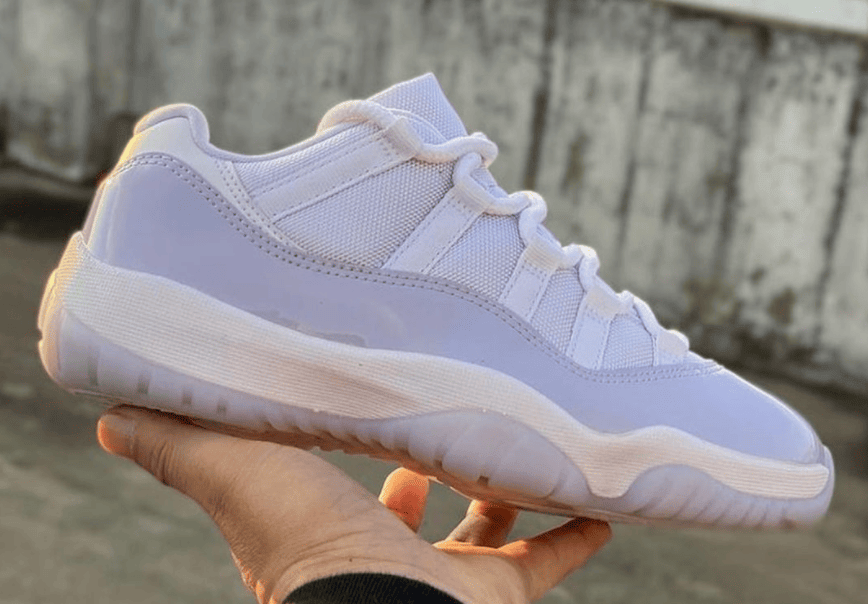 清新甜美白紫构色！全新AJ11 Low实物曝光！ 货号：AH7860-101