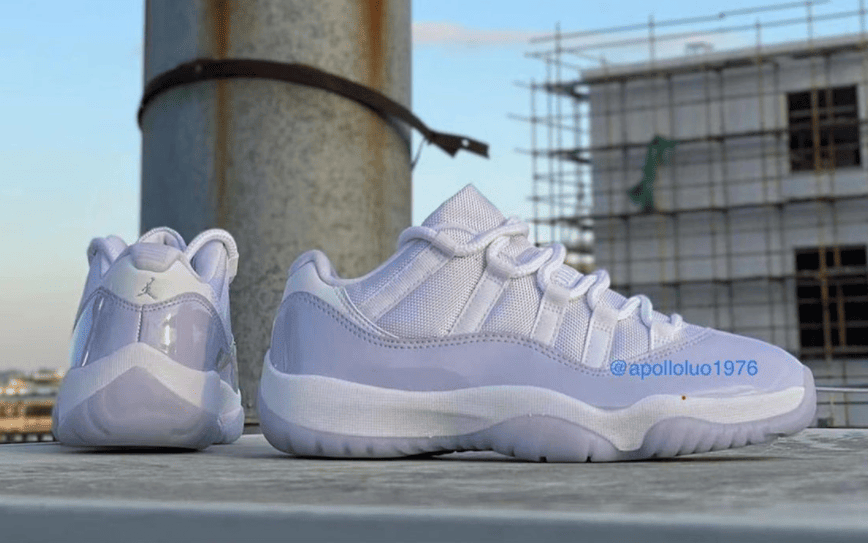 清新甜美白紫构色！全新AJ11 Low实物曝光！ 货号：AH7860-101