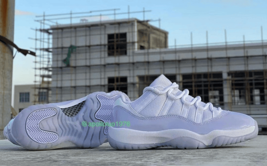 清新甜美白紫构色！全新AJ11 Low实物曝光！ 货号：AH7860-101