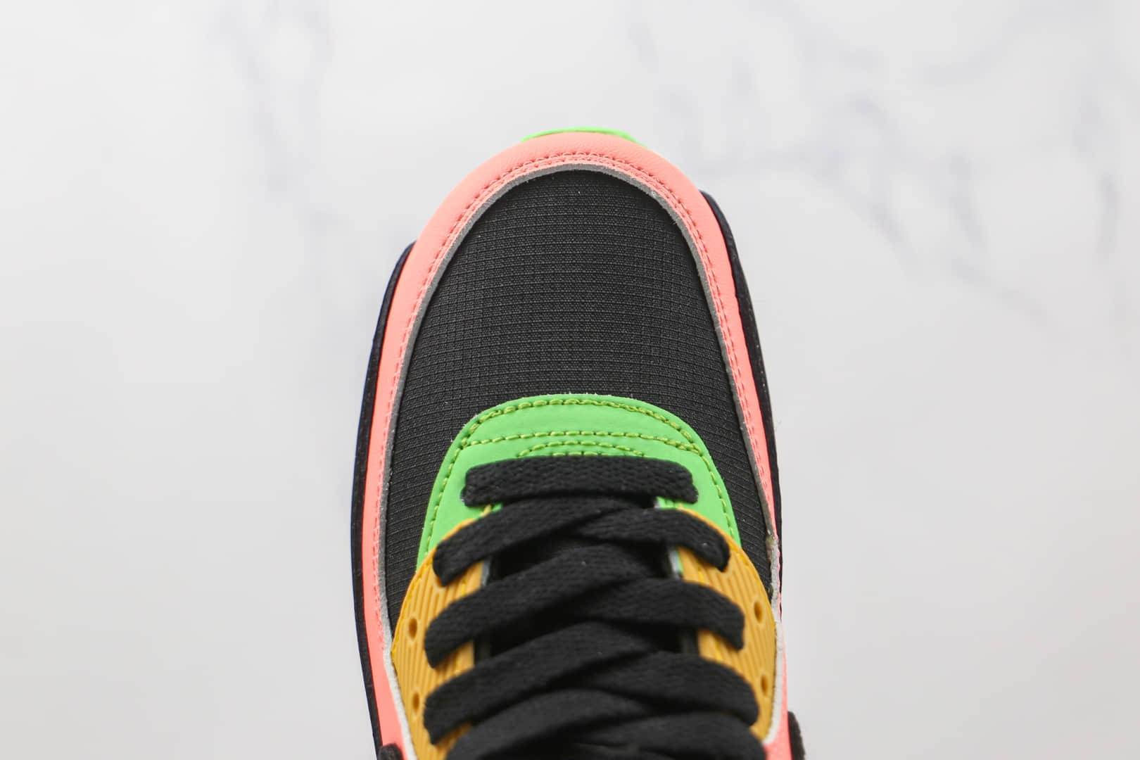 耐克Nike Air Max 90公司级版本复古气垫跑鞋黑粉绿色原盒原标 货号：CT1891-600