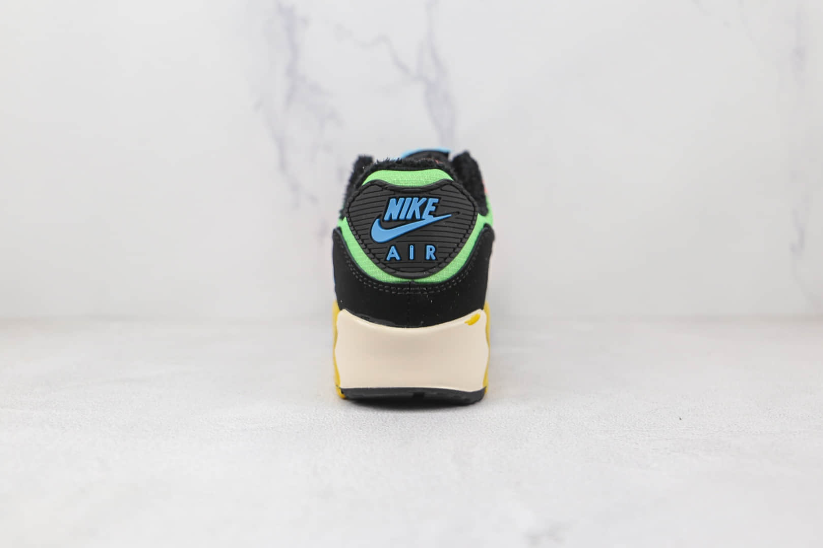 耐克Nike Air Max 90公司级版本复古气垫跑鞋黑粉绿色原盒原标 货号：CT1891-600