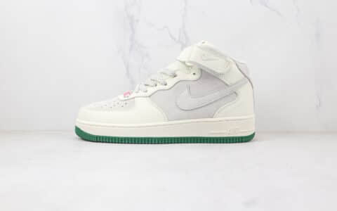 耐克Nike Air Force 1‘07 Mid纯原版本中帮空军一号麂皮米白色3M反光板鞋内置气垫 货号：GY3368-308