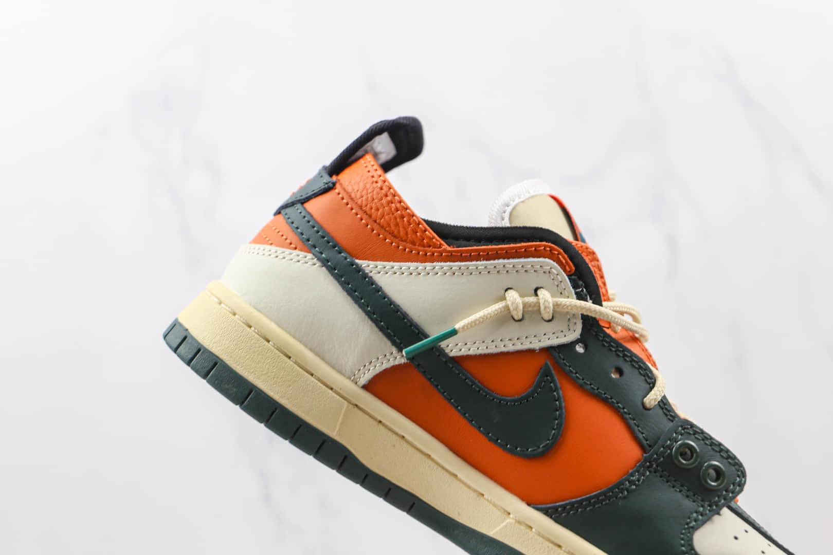 耐克Nike SB Dunk HIGH PRO纯原版本低帮SB DUNK断钩橙绿色板鞋原盒原标 货号：BQ6817-186