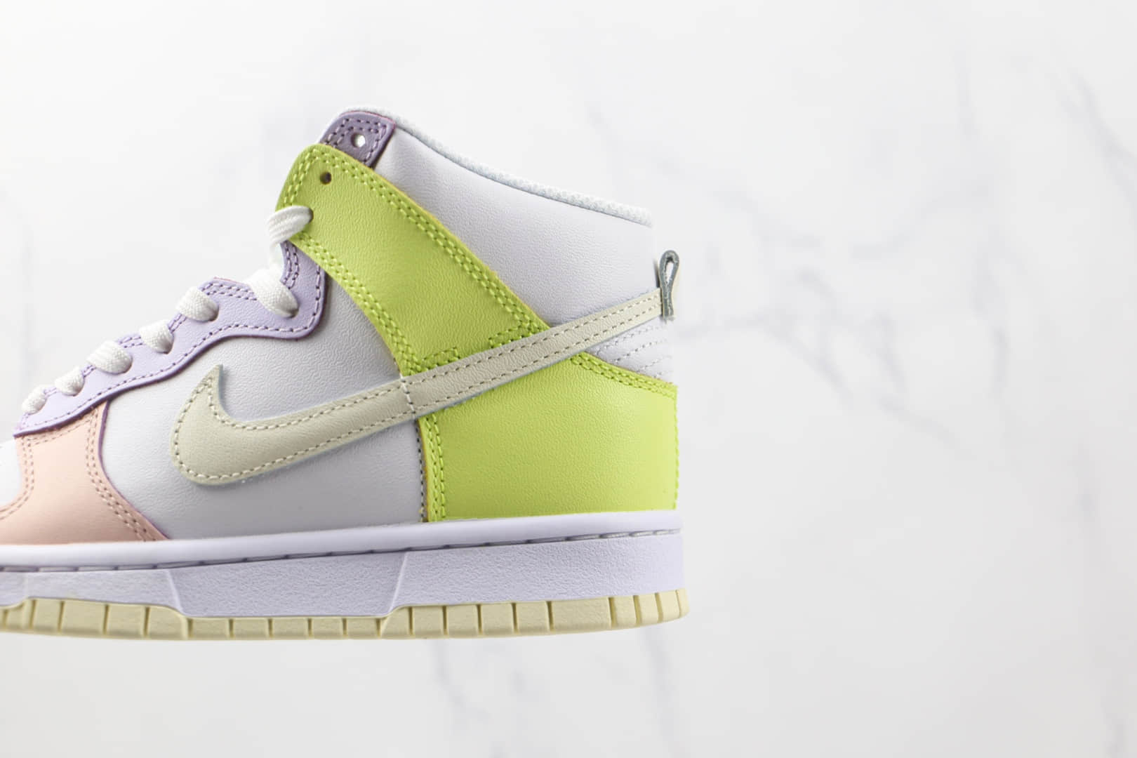 耐克Nike Dunk High Lemon Twist纯原版本高帮DUNK彩蛋彩色拼接板鞋内置气垫 货号：DD1869-108