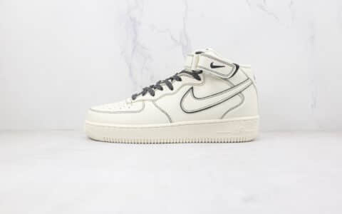 耐克Nike Air Force 1‘07 Mid纯原版本中帮空军一号白蓝色3M反光板鞋内置气垫 货号：AA1118-011