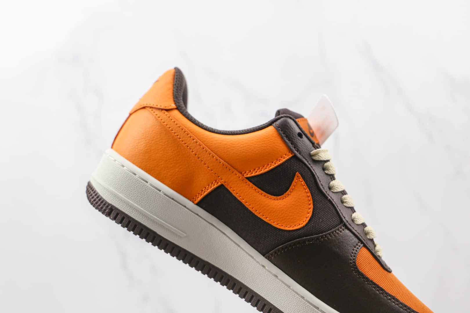 耐克Nike Air Force 1‘07 Low x GORE-TEX联名款纯原版本低帮空军一号褐橙色拼色板鞋原档案数据开发 货号：DO2760-220