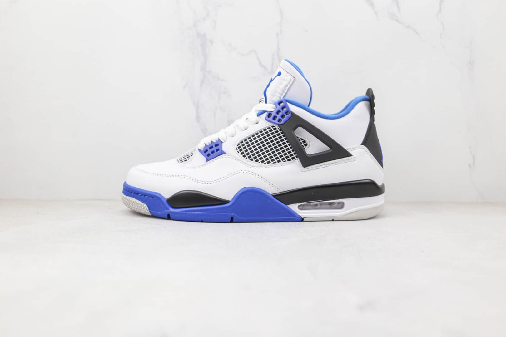 乔丹Air Jordan 4 Retro Motorsports纯原版本白蓝赛车AJ4篮球鞋原档案数据开发 货号：308497-117