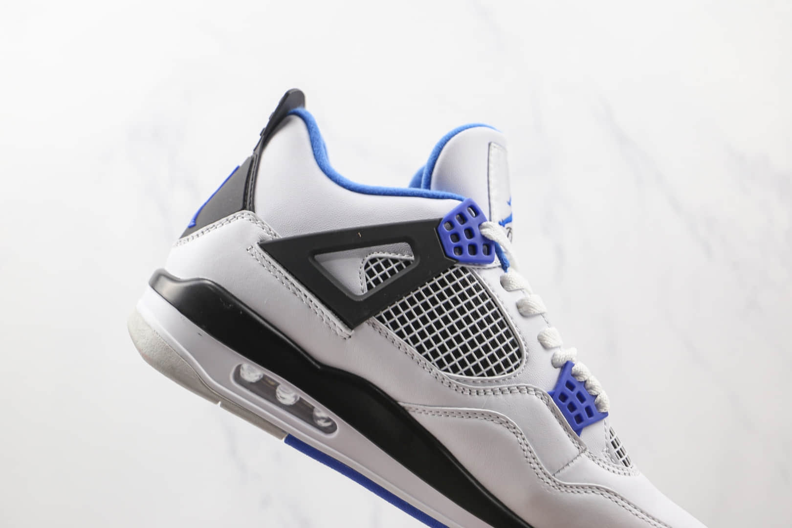 乔丹Air Jordan 4 Retro Motorsports纯原版本白蓝赛车AJ4篮球鞋原档案数据开发 货号：308497-117