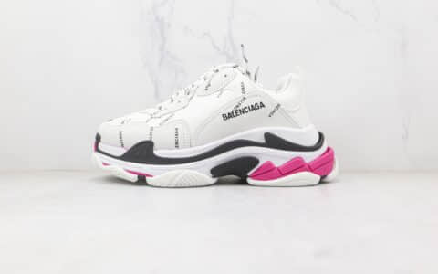 巴黎世家Balenciaga纯原版本初代白色黑字logo弹幕复古老爹鞋原盒原标