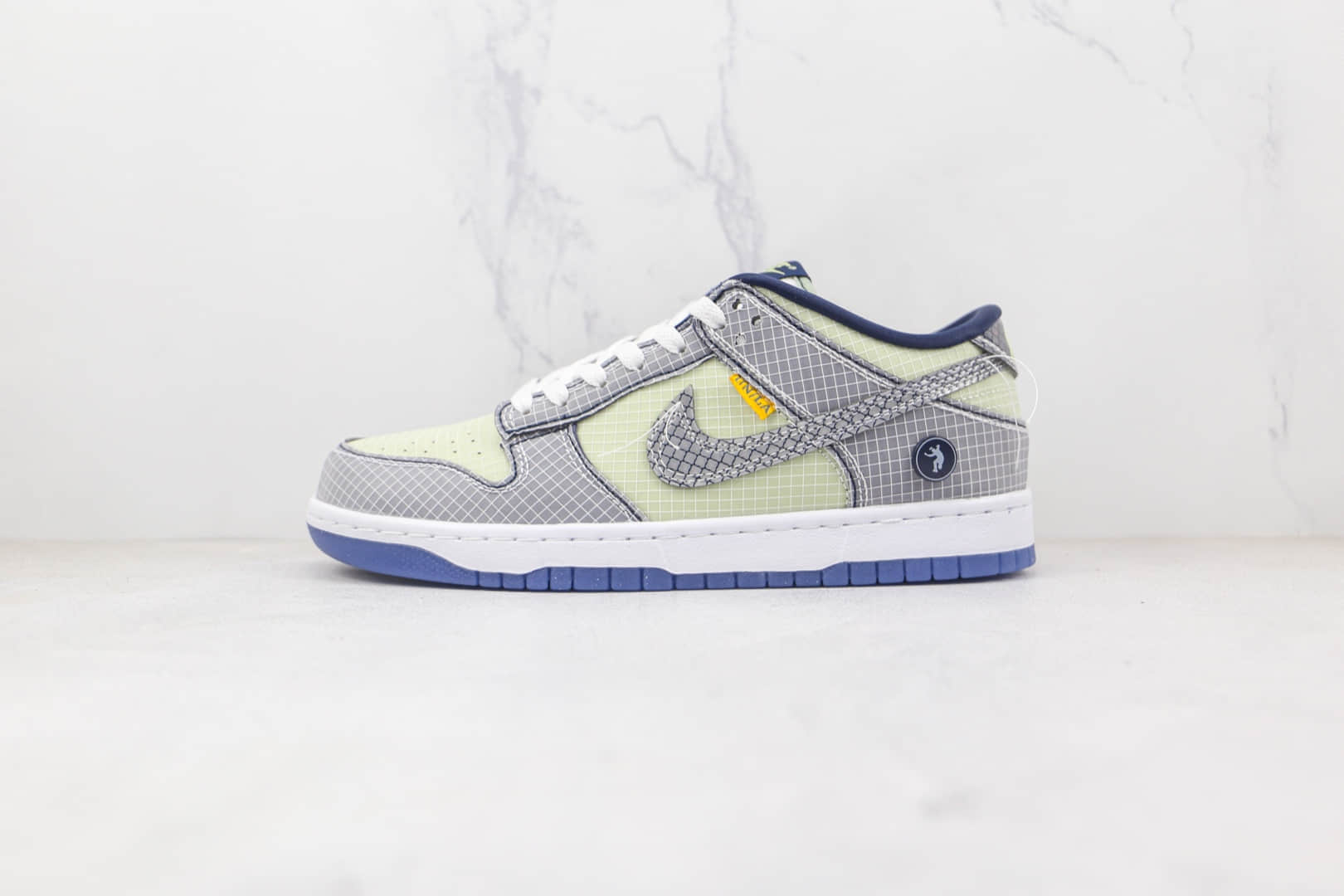 耐克Nike Dunk Low x Union联名款纯原版本低帮DUNK海军蓝白蓝色缝线网面网格板鞋原楦头纸板打造 货号：DJ9649-401