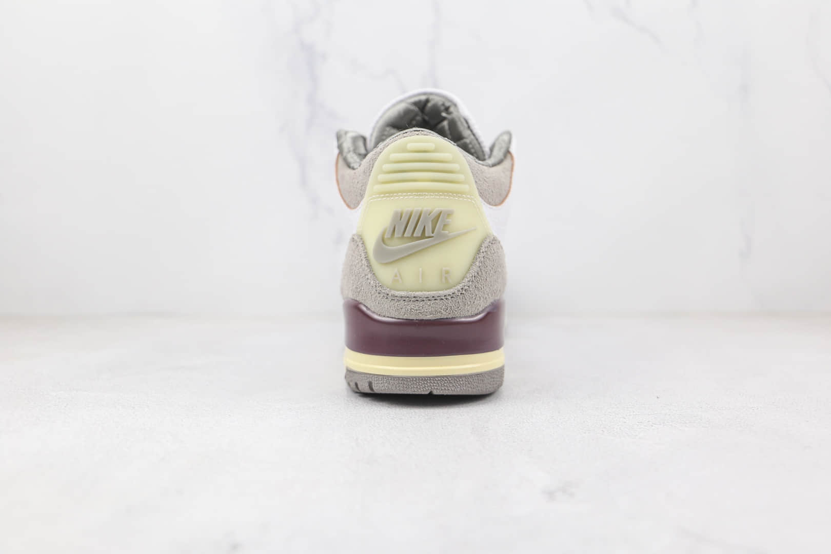 乔丹Air Jordan 3 Retro Medium Grey纯原版本高帮AJ3米白灰篮球鞋原楦头纸板打造 货号：DH3434-110