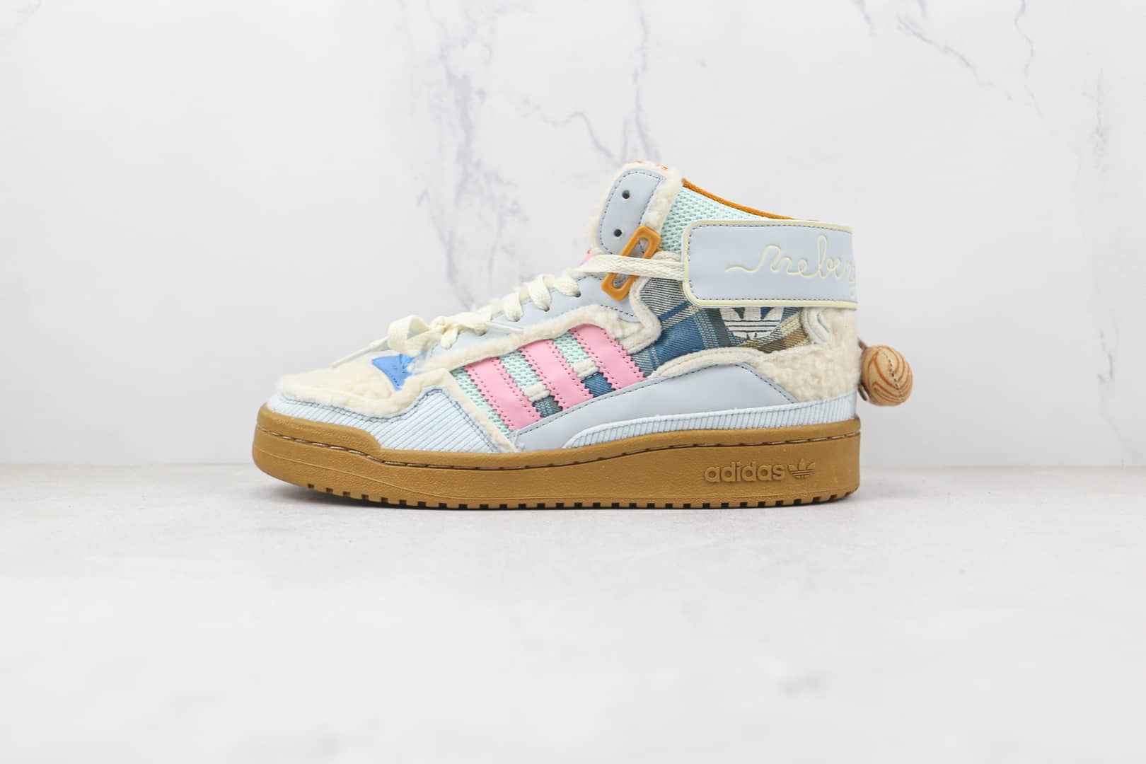 阿迪达斯Adidas Originals Forum Exhibit x Melting Sadness联名款纯原版本三叶草蓝兔子板鞋原楦头纸板打造 货号：GW8921